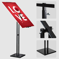 Support d'affichage pour tableau Kt, support incliné pour accrocher des images, étagère de porte, panneau d'affichage, double face, réglable, mobile