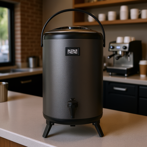 Dispenser per bevande isolato in acciaio inox D0100XU4FFW da 3,2 galloni con rubinetto singolo per bevande calde e fredde - Product Image 2