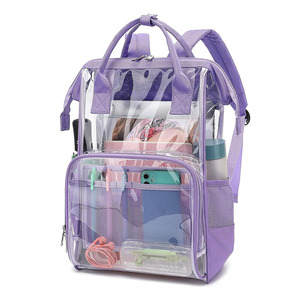 OEM al por mayor pañal transparente impermeable guardería transparente maternidad mamá PVC mochila <span class=keywords><strong>momia</strong></span> transparente bebé viaje cuidado equipo bolsa - Product Image 6