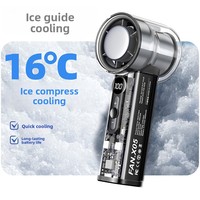 Ventilateur rafraîchisseur d'air portable OEM X05 Mini USB rechargeable à 5 pales, faible bruit (29 dB), pour usage extérieur et commercial