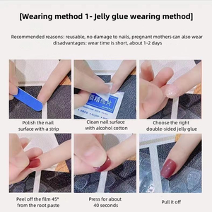 1743Extra Long <span class=keywords><strong>cercueil</strong></span> drôle dessin animé mignon à la main portable ongles artificiels peints à la main ongles détachables à la main - Product Image 6