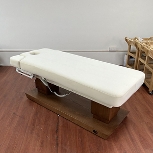 โต๊ะนวด3มอเตอร์ฐานไม้แข็งสำหรับใช้แต่งหน้าในร้านเสริมสวยสไตล์ไทย - Product Image 3