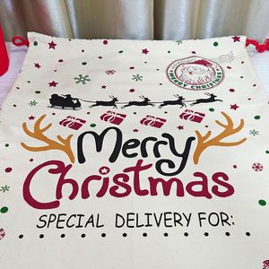 Sacs de Noël 2026 – Emballage Cadeaux – Grand Sac de Noël en Toile de Coton avec Cordon de Serrage – Fournitures de Noël - Product Image 3