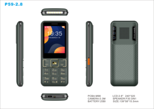 Téléphone OEM P75A 4G Téléphone robuste Version US /RU Batterie 32 + 32 Mo 1800mAh Téléphone portable 2.8 3.0 pouces Téléphone robuste - Product Image 5