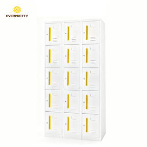 Casiers scolaires en acier avec fente pour carte - 15 portes, durables, écologiques, design contemporain pour les écoles, les salles <span class=keywords><strong>de</strong></span> classe, les chambres, les gymnases - Product Image 1