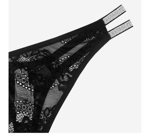 กางเกงในจีสตริงผู้หญิงขายส่ง ลายลูกไม้ดอกไม้ สายคู่ ประดับเพชร ซีทรู เอวต่ำ เซ็กซี่ ระบายอากาศได้ดี - Product Image 5