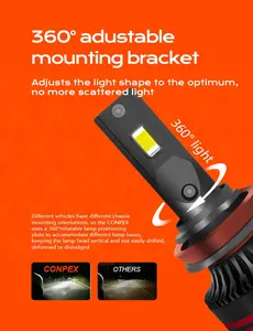 New Arrive M8Pro Auto Lighting System H11 Car LED Headlight 120W 38000lm Super Bright LED Headlight Bulb