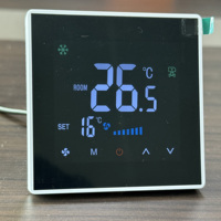 Thermostat intelligent pour ventilateur de climatisation avec contrôle par application WIFI, commande vocale via Alexa, Google Assistant, TUYA