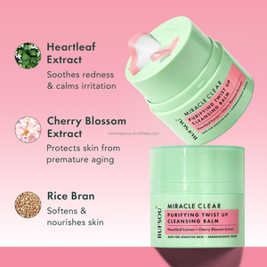 Private Label Vegan viso viso viso labbra occhi detergente crema <span class=keywords><strong>struccante</strong></span> viso macinazione <span class=keywords><strong>balsamo</strong></span> per la pulizia profonda - Product Image 3