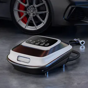 Rechargeable And Digital Portable Inflator Full Screen With High Capacity 12V 2000mAh Electric Car Tire Air Pump