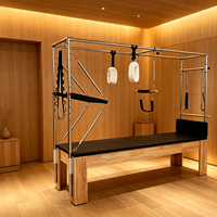 Reformadores de Pilates, Reformer de Pilates Postparto, Cadillac de Pilates de Roble con Resortes Suaves para Programas para Madres Recién Embarazadas