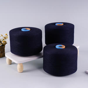 नेवी ब्लू कॉटन चेकआउट कपड़े, कपास धागा, पुनर्नवीनीकरण पॉलिएस्टर-कपास धागा, 6-10 गिनती पुनर्नवीनीकरण कपास धागे - Product Image 1