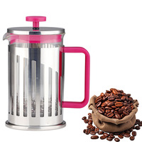 Théière à estampe française, bouilloire, cafetière à expresso, presse à thé, théière en verre avec poignée, théière en acier inoxydable