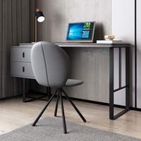 Chaise de bureau en bois extensible moderne et minimaliste italienne en forme de L avec cadre en fer léger et luxueux pour ordinateur combinaison facile