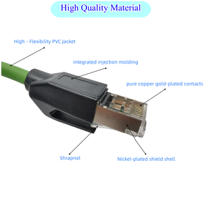 Connettore IP67 M12 8 Pin X codice femmina a RJ45 spina CAT6 industriale Profinet Ethernet cavo flessibile schermato cavo flessibile - Product Image 5