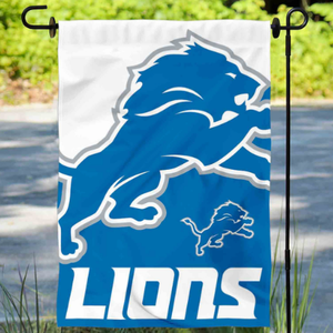Drapeau de jardin haut de gamme <span class=keywords><strong>Detroit</strong></span> Lions 12*18, décoration extérieure pour cour, véranda, jardin. Décoration sportive d'extérieur pour maisons et jardins. - Product Image 4