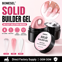 Gel de construction solide pour extension d'ongles, gel de sculpture 3D pour nail art, gel non collant, solution antidérapante non requise, OEM