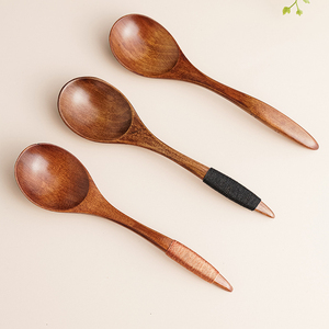 Cuillères à soupe en bois et plastique, pour mélanger, cuillère à Long manche avec ustensiles de cuisine de Style <span class=keywords><strong>chinois</strong></span> et japonais - Product Image 3