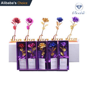 Colorful Valentine Rose Gold Foil Rose With <span class=keywords><strong>Gift</strong></span> Box For Valentineの<span class=keywords><strong>Day</strong></span> - Product Image 2