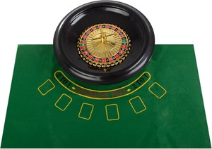 <span class=keywords><strong>Roulette</strong></span> de jeu réversible de 16 pouces Trademark Poker, jeu de <span class=keywords><strong>roulette</strong></span> et de blackjack avec 2 jeux de cartes en plastique, jetons en coton inclus - Product Image 2