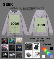 Sweat à capuche unisexe en velours côtelé épais 400 GSM en bambou, double couche, poche kangourou, coupe régulière, surdimensionné, logo personnalisé brodé