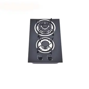 Glass 2 Burner Stove Built in Gas Hob Easy Clean Double Burner Kitchen Cooktop 3 Burner