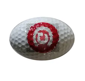 ホット販売任意の色1層ゴムサッカー形ゴルフボールノベルティトレーニングゴルフボールあなたのロゴ付きゴムボール