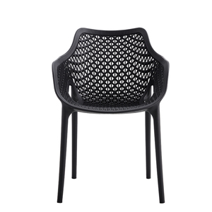 Outdoor Furniture Stackable Colorful Plastic Cafe Chairs With Back