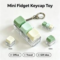 Gantungan Kunci Mini Fidget Keycap Lucu 3 Tombol Klik Mainan Pereda Stres Ramah Lingkungan Aman Tahan Lama Paduan Logam Tombol Keyboard Portabel Anti Cemas