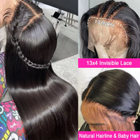 Peluca de cabello humano virgen vietnamita con encaje frontal, color marrón, estilo bob en capas, densidad del 300%, pre-arrancada, línea de cabello natural, decolorada