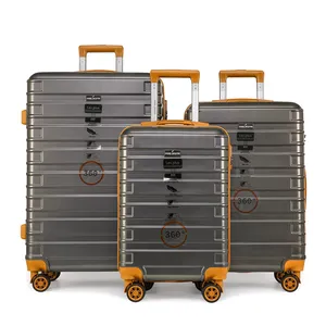 2024 Kleur Blokkeren Oem Custom Hoge Kwaliteit 20 ''24'' 28 ''Inch 3 Stuks Trolley Reizen Hardshell Koffer Set Met Wielen