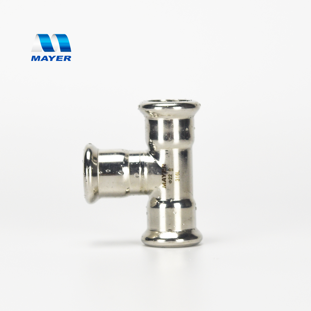 304 316l Stainless Steel Pipe Customized Stainless Steel Equal Tees Reducing Tees