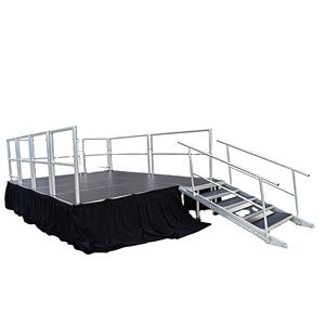 Adjustable Height Stage Quick Install Safety with Guardrails Stages - Product Image 1