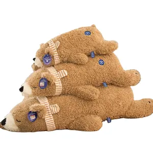 만화 귀여운 부드러운 북극곰 인형 봉제 장난감 거짓말 테디 베어 인형 잠자는 베개