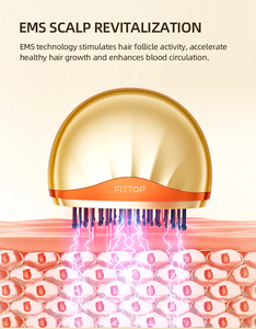 Peine de Masaje Eléctrico Vibratorio OEM, Peine Portátil para el Cabello, Aplicador de Líquido para el Cuero Cabelludo, Masajeador de Cabeza para el Crecimiento del Cabello y Anticaída - Product Image 3