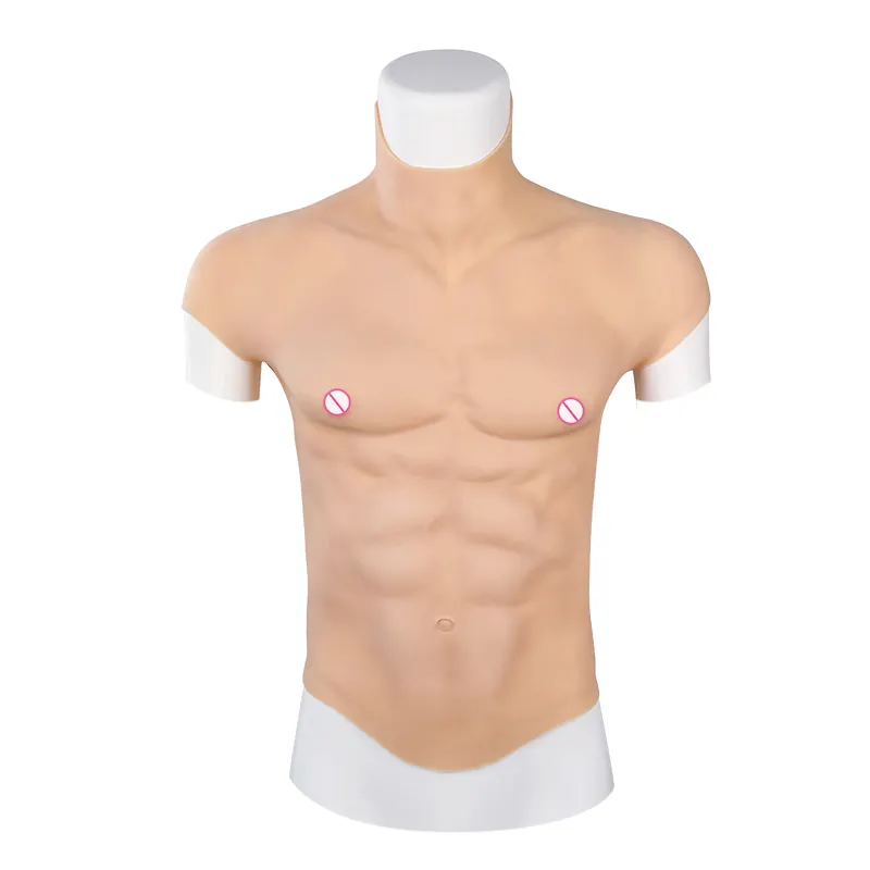 Güçlü erkek manken vücut kas yanlış karın bez ceket sahne Cosplay animasyon kadın modeli göğüs silikon