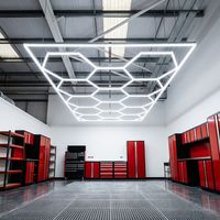 Nouvelle tendance, lumière de garage en forme de nid d'abeille 100-240V, lumière LED hexagonale, nouvelles lampes de plafond pour la décoration de magasin