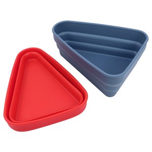 Xách tay & có thể gập lại tái sử dụng <span class=keywords><strong>Silicone</strong></span> bánh Pizza còn sót lại silicon Hộp tủ lạnh ráp bánh Pizza hộp đưa ra thực phẩm lưu trữ container - Product Image 1