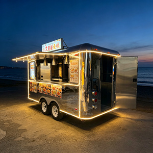 VIN Certified Stainless Steel Hot Dog Coffee Food Truck Mobile <b>Waffle</b> Concession Trailer - Product Image 1