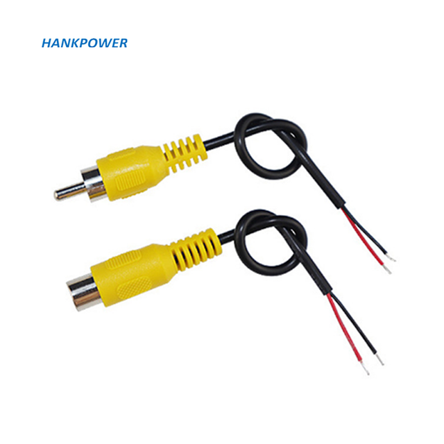 High Quality RCA Female Single Connector AV Cable RCA Male to Open for Car Audio Cable