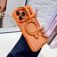 Support double transparent avec placage, protection intégrale, support d'objectif d'appareil photo, support magnétique en métal pour iPhone