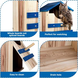 Большая деревянная коробка для совы - Product Image 4