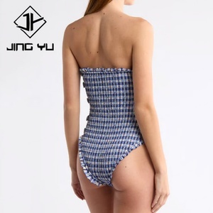 Traje de Baño de Diseñador con Estampado Hawaiano, Traje de Baño Vintage Personalizado de Poliéster Reciclado, Trajes de Baño de Una Pieza con Banda - Product Image 4