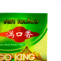 Sacs en mylar avec logo personnalisé Sacs d'emballage en plastique de qualité alimentaire pour fruits séchés Pochette thermoscellée 3 côtés avec fenêtre transparente