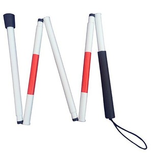 Bastón Plegable de Aleación de Aluminio de 1240 mm con Película Reflectante para Personas con Discapacidad Visual, Soporte para Caminar - Product Image 1