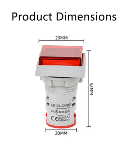 AD22 22mm digitales Voltmeter mini <span class=keywords><strong>led</strong></span> anzeige lampe spannungs messer, D22-16DS SPANNUNGS ANZEIGE LAMPE <span class=keywords><strong>5</strong></span> FARB signallampe - Product Image 6