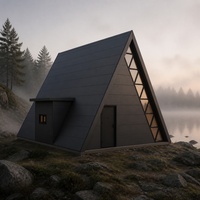 Maison A-Frame Modulaire Exécutive S780 pour Hébergement Commercial et Vacances en Zone Portuaire