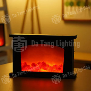 Cheminée décorative à LED avec flamme réaliste pour salon intérieur et décoration festive de la maison - Product Image 6