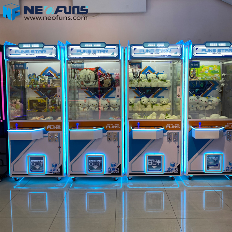 Funs Star Alien Claw Machine Blue Lighting Mirror Crane Machine