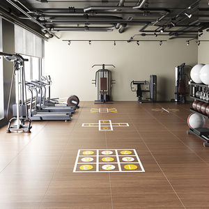 Revêtements de <span class=keywords><strong>sol</strong></span> pour salle de sport, revêtements de <span class=keywords><strong>sol</strong></span> en caoutchouc à grain de bois de haute qualité pour salle de sport, chambre à coucher, bureau - Product Image 1